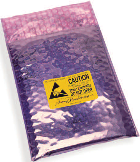 Series 9073 Static Shield Cushion Pouch, Flap Closure
